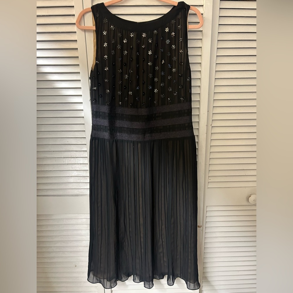 Linda Allard Ellen Tracy Beaded Sleeveless‎ Evening Dress Size 6